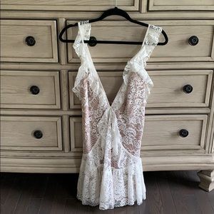 For love & lemons white mini dress